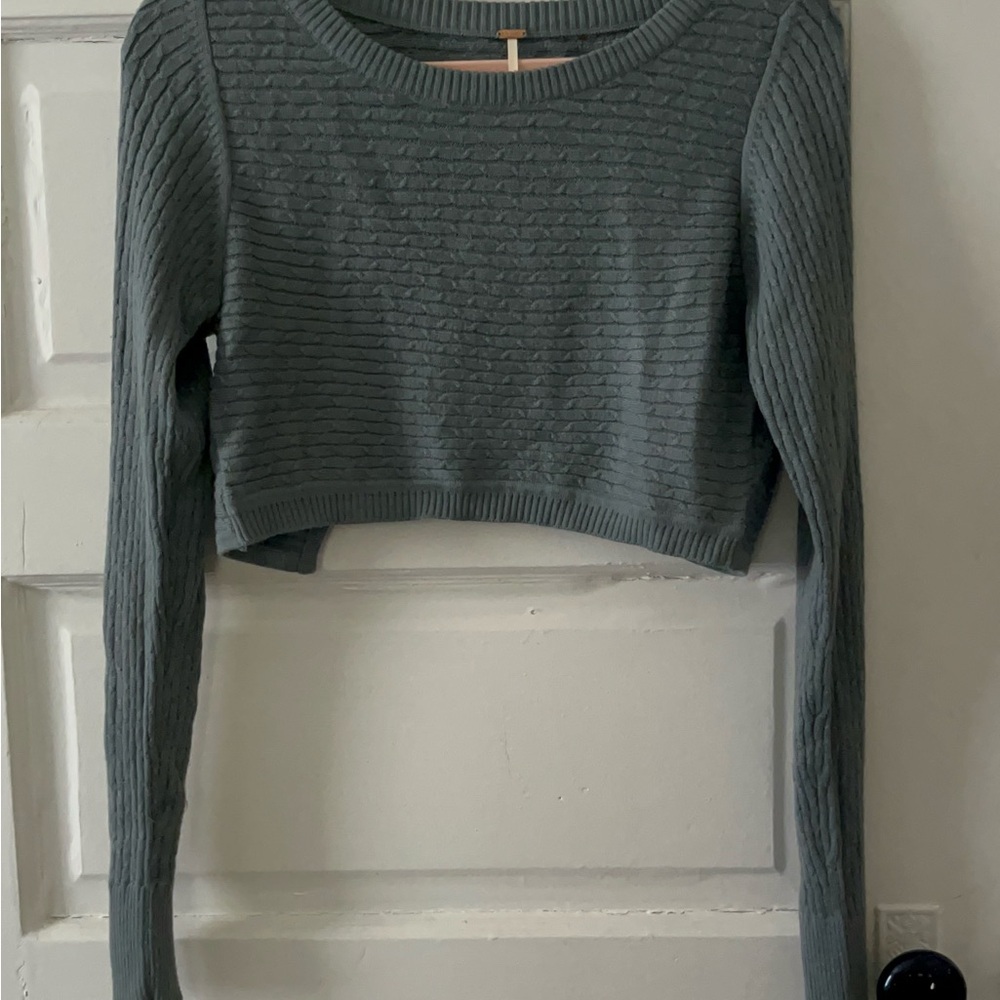 Free People Charcoal Knit Sweater